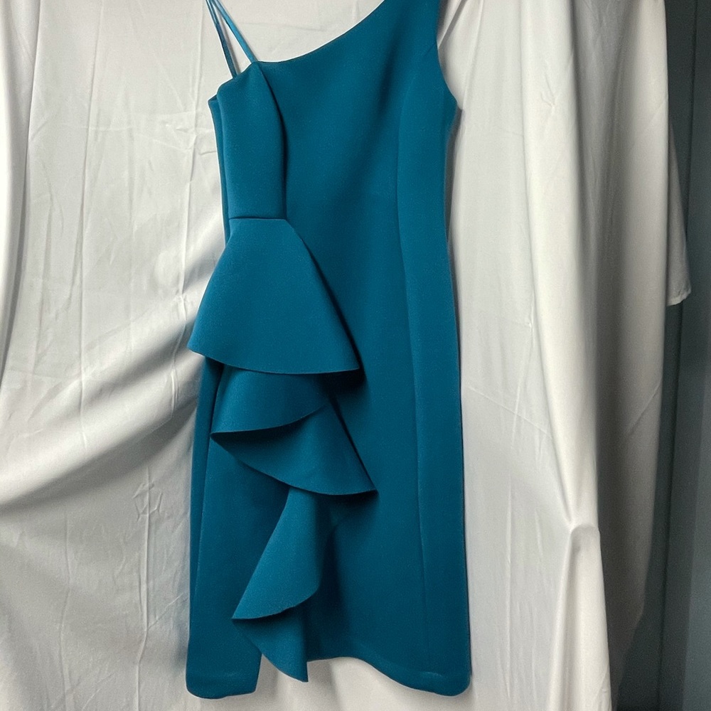 Eliza J Scuba One Shoulder Dress